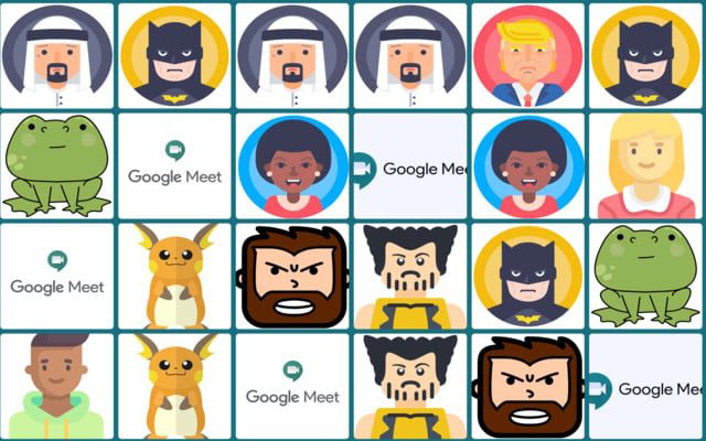 Google Meet avatares google meet efecto visual