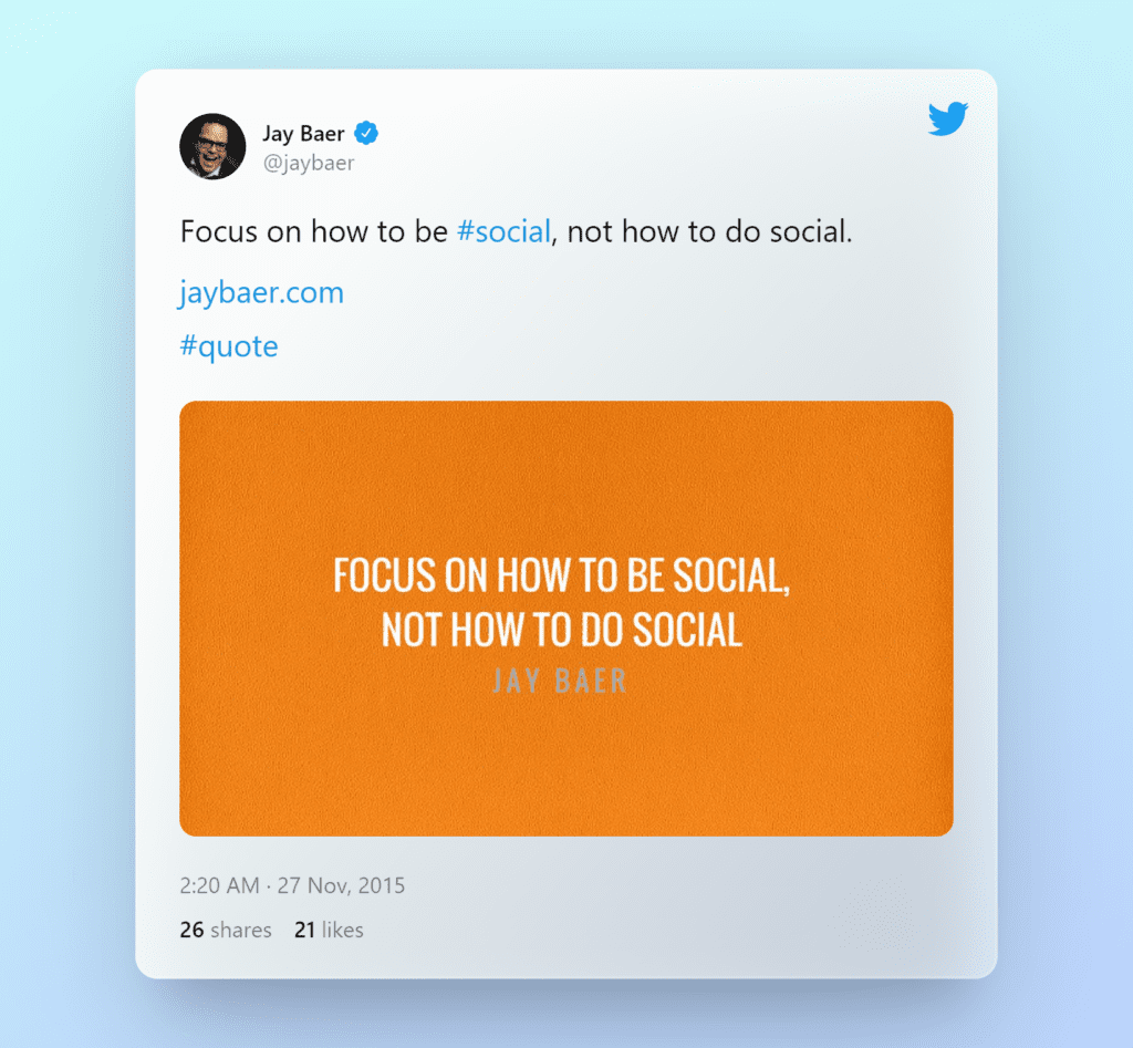 Tweet by Jay Baer