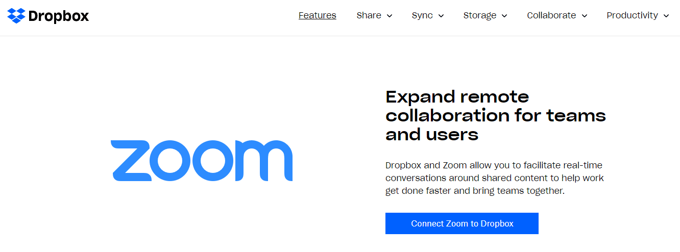 Dropbox для Zoom класне розширення zoom