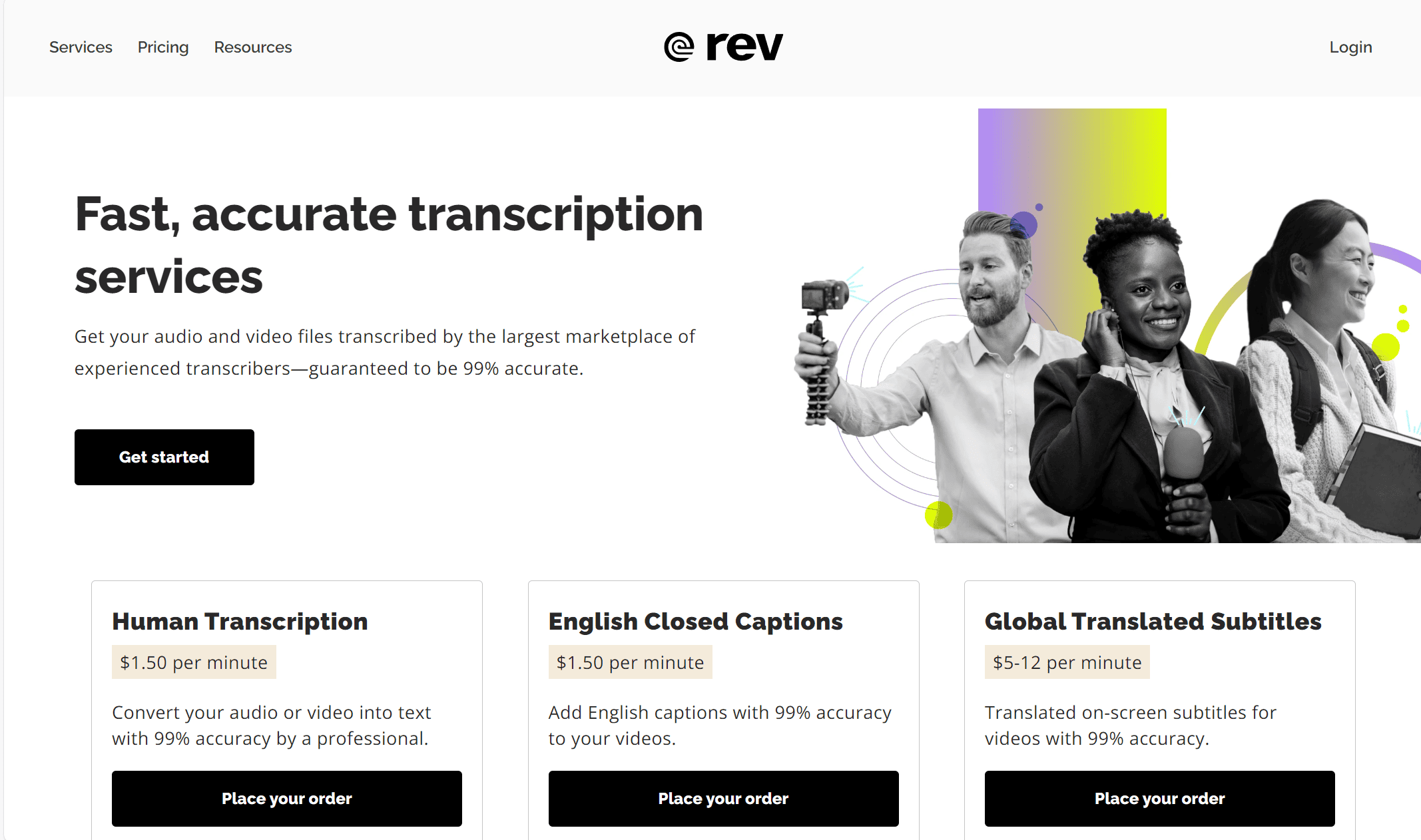 Homepage von Rev