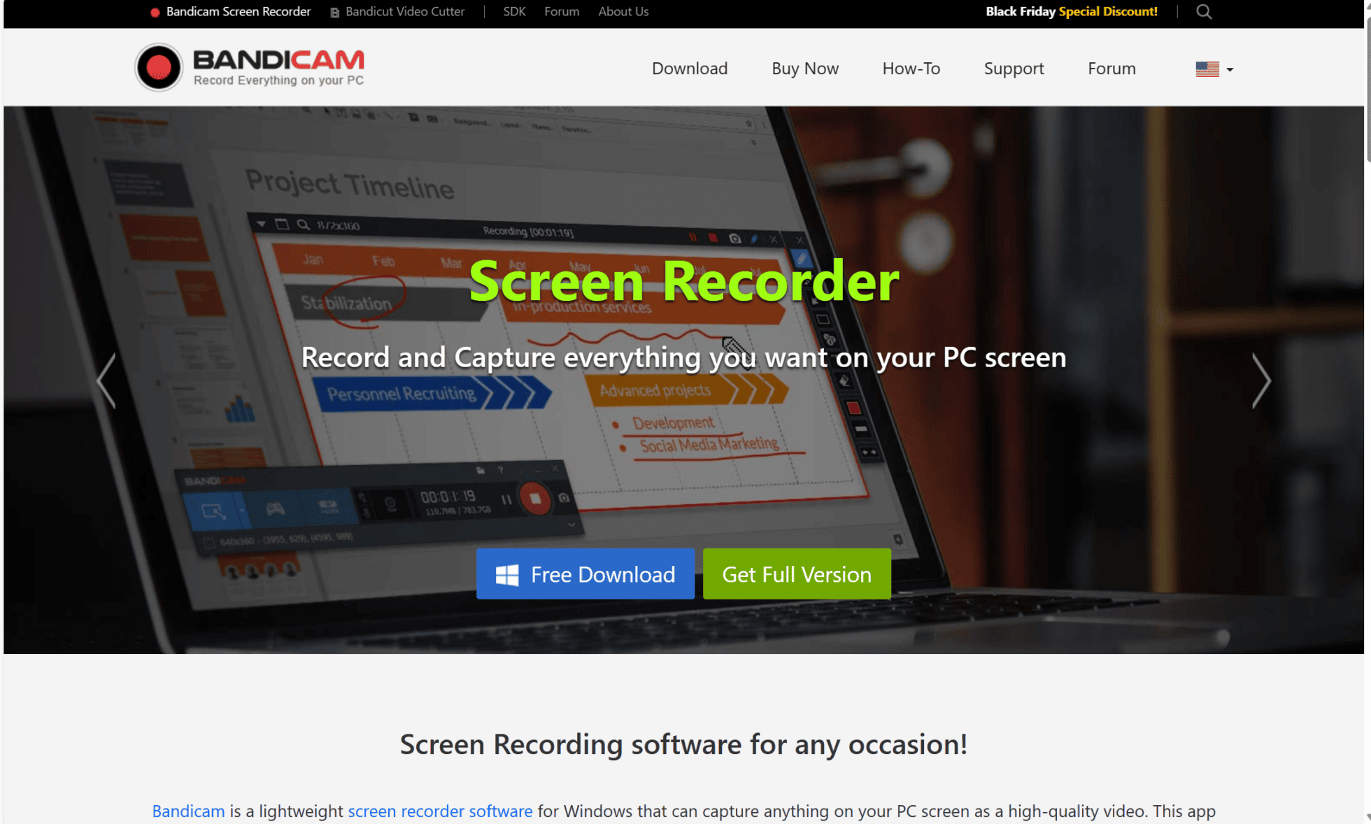 Bandicam è un eccellente programma per registrare lo schermo.