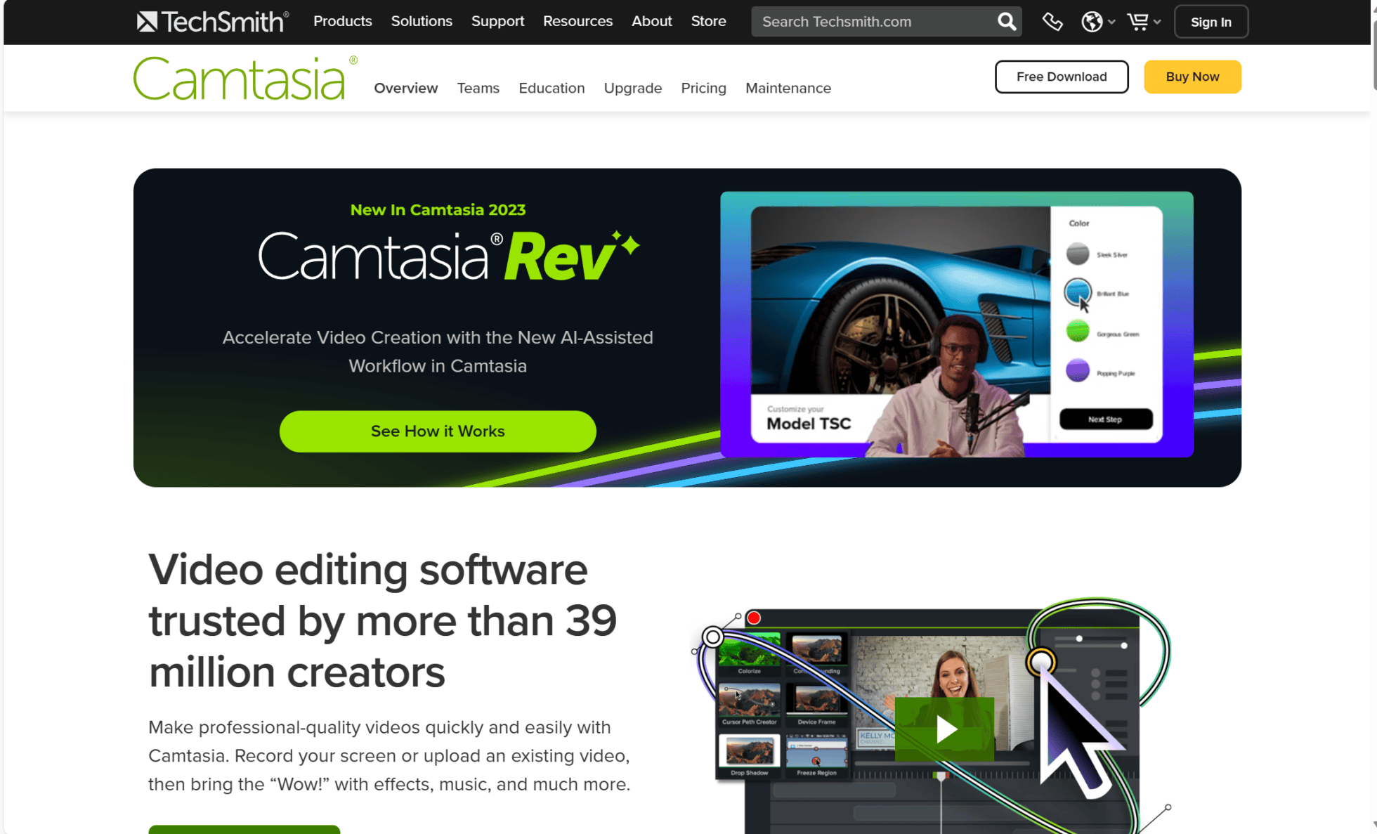 Camtasia è un fantastico registratore dello schermo.