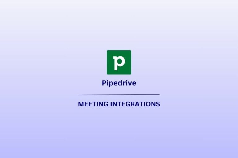 Pipedrive Imagem em destaque da Integração de reuniões