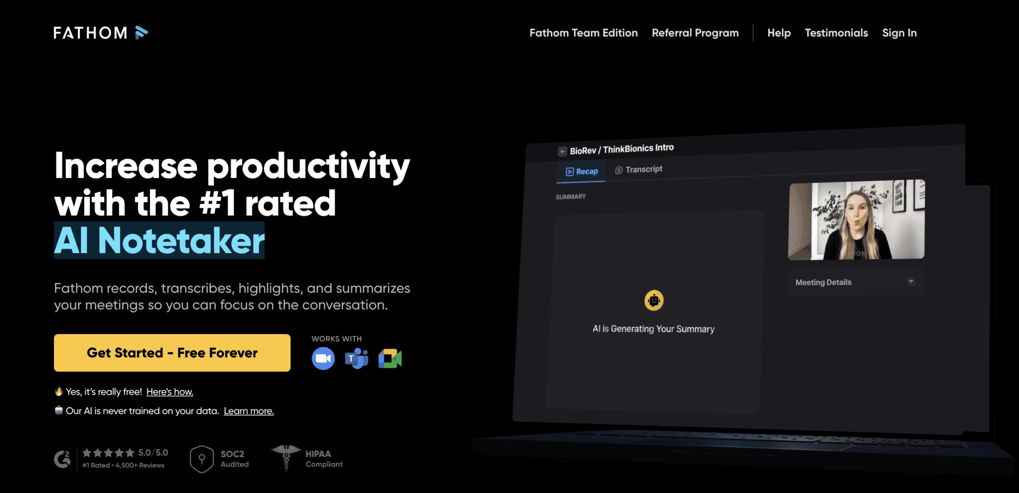 Fathom Homepage 25 мая