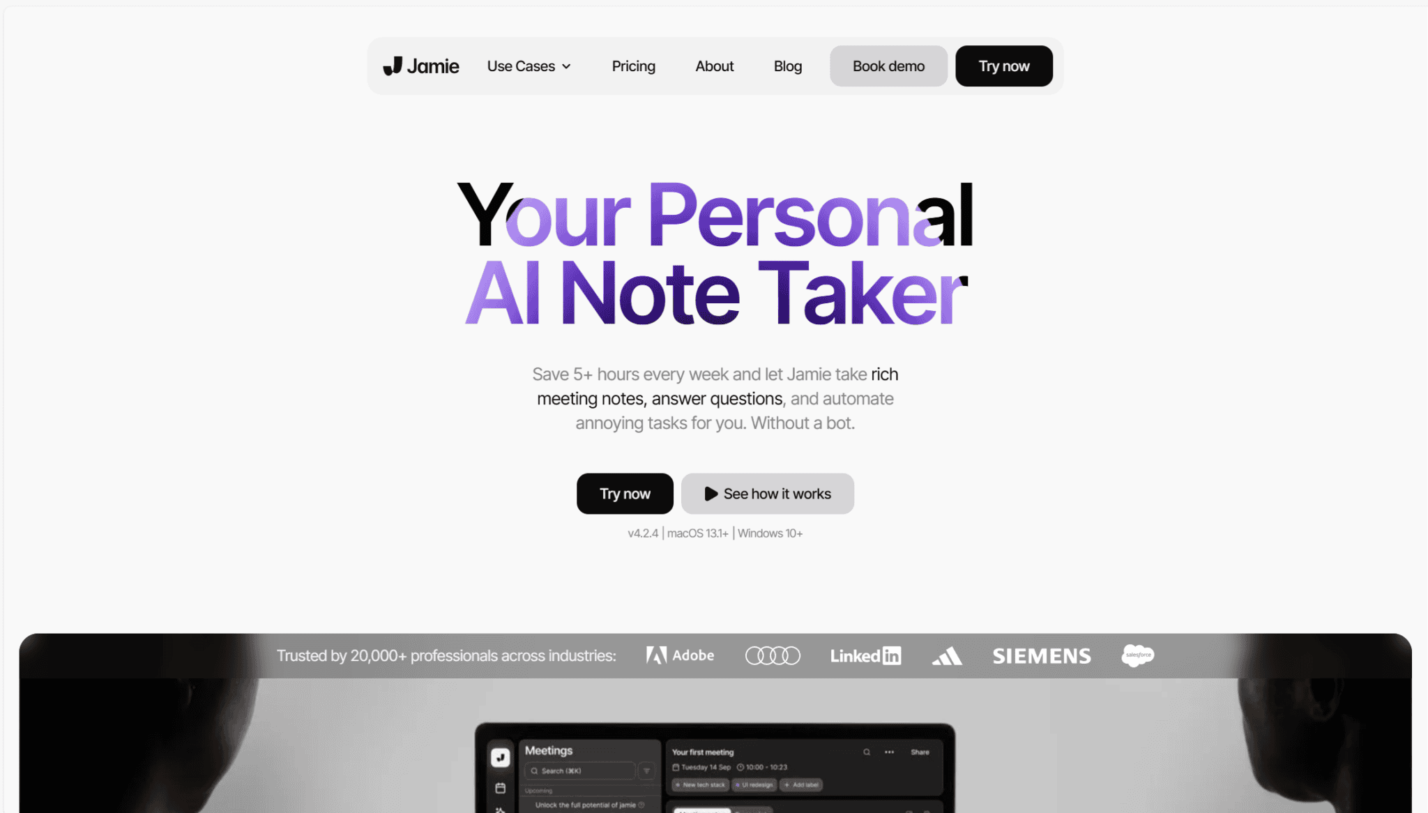 MeetJamie homepage