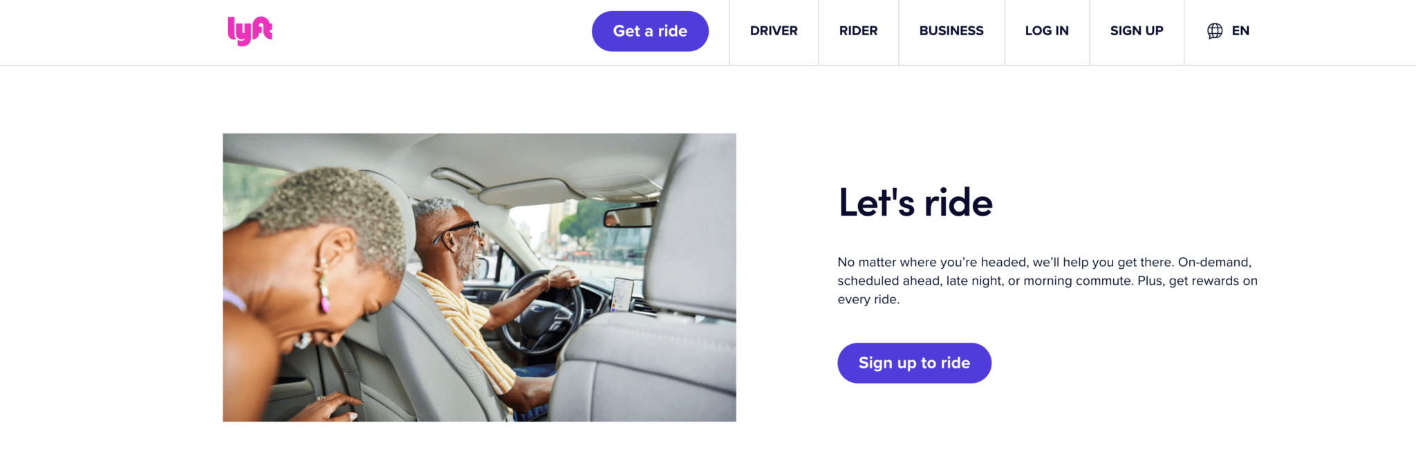 Bild von der Homepage von Lyft, das eine Partnerschaft mit Anthropic zur Unterstützung von Agentic AI eingegangen ist