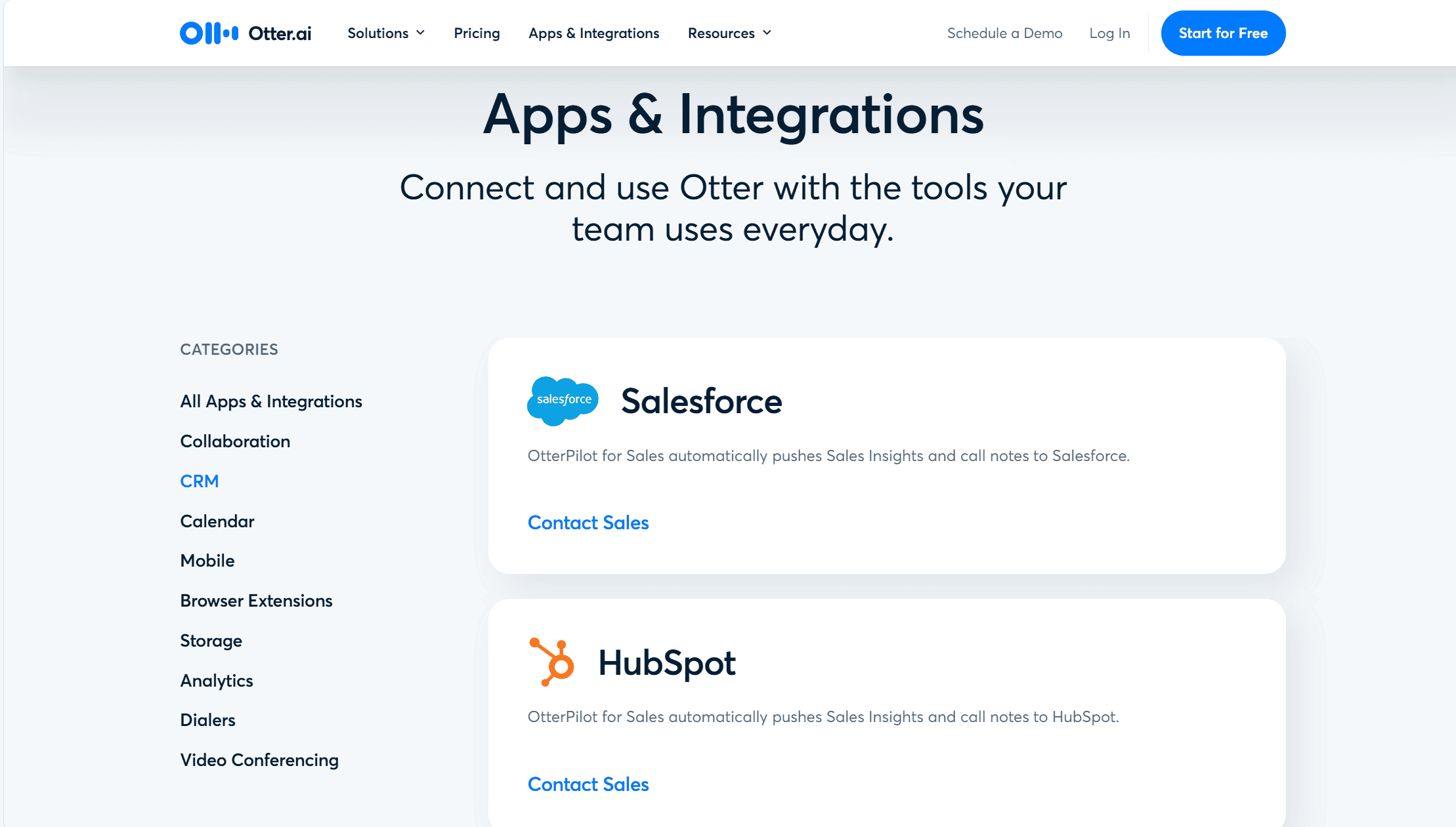 Otter integrations