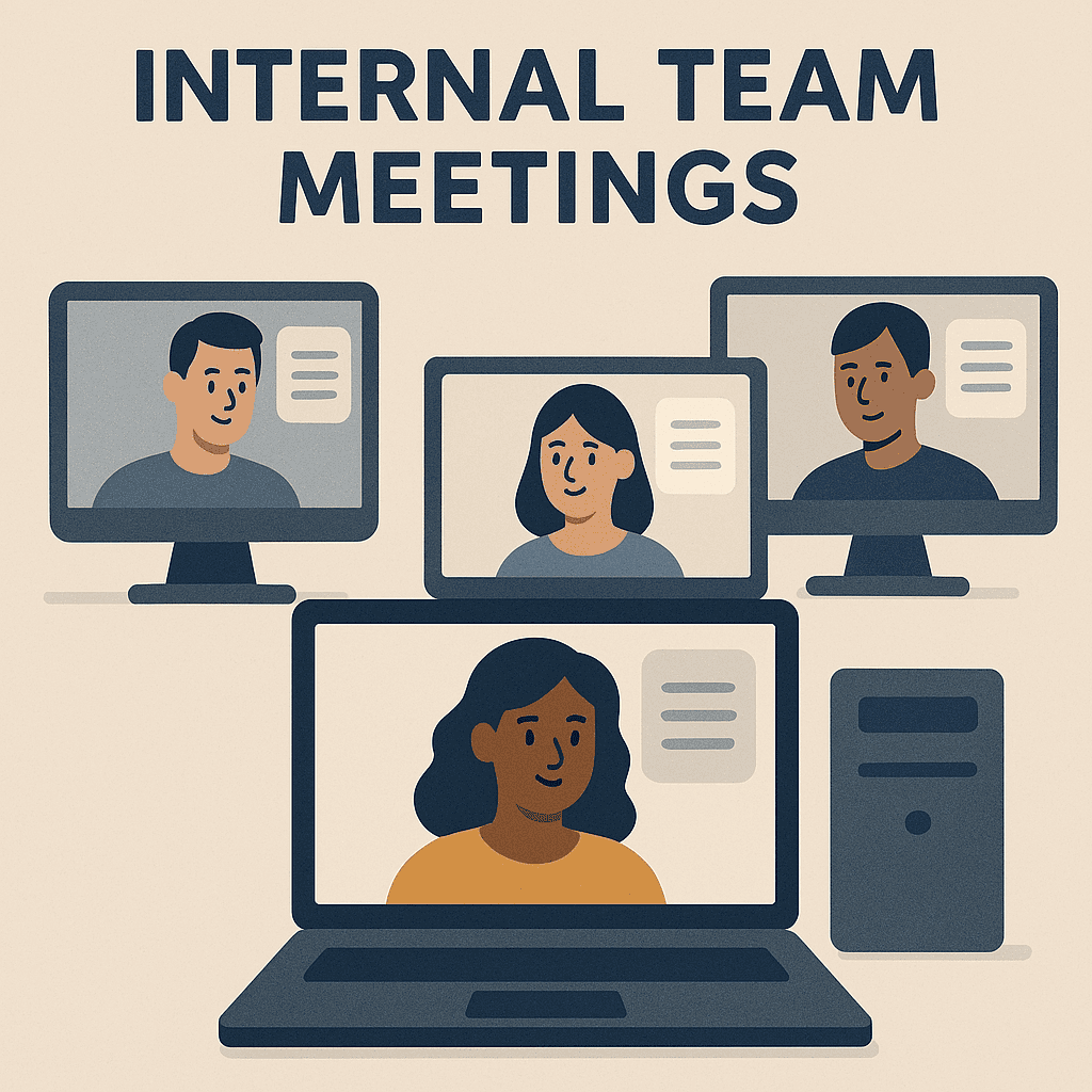 Reuniões internas da equipe