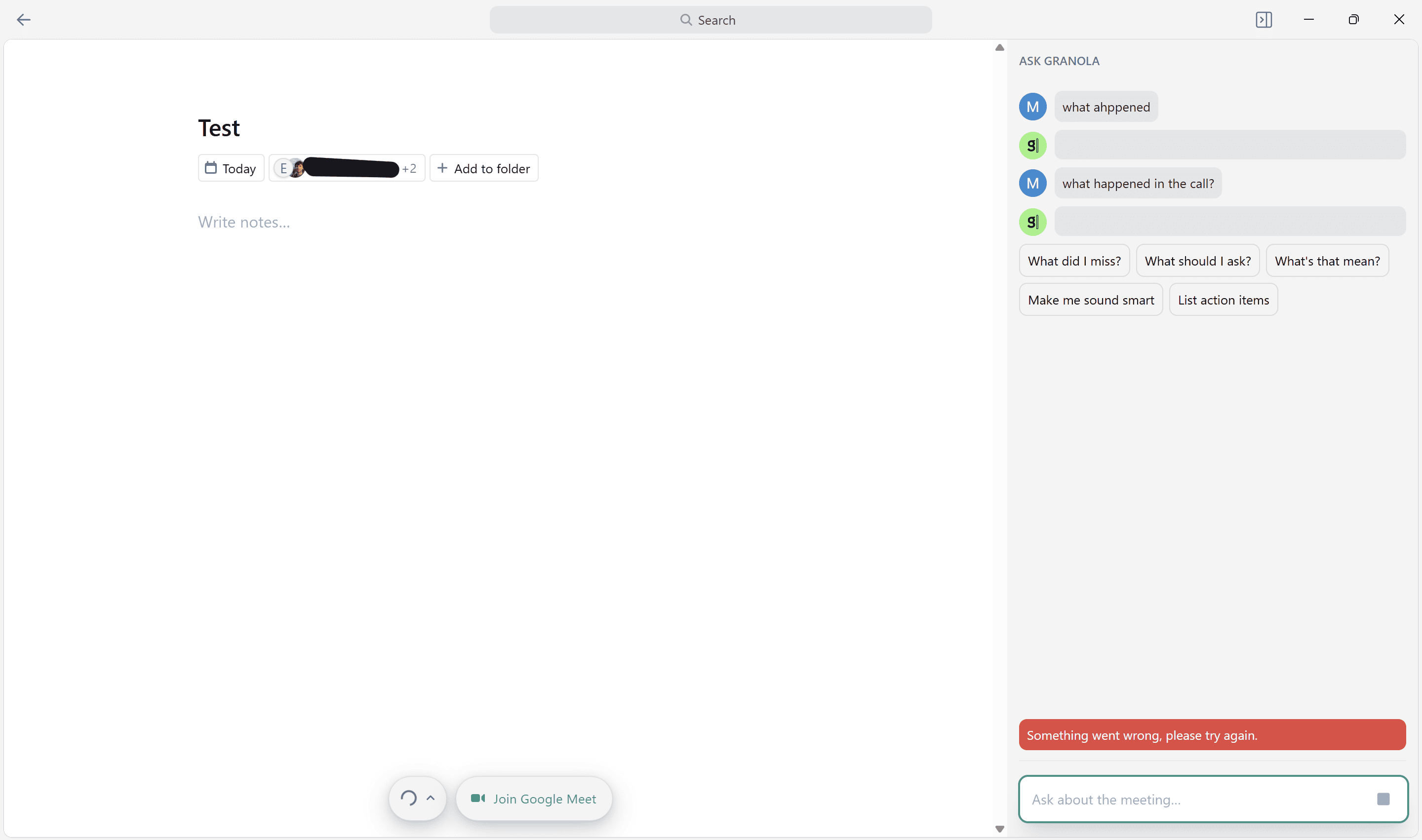 No início, não foi fácil perceber onde estava a transcrição ao vivo Granola.