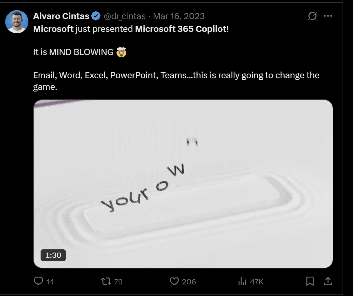 Xポスト広告Copilot for MS 365