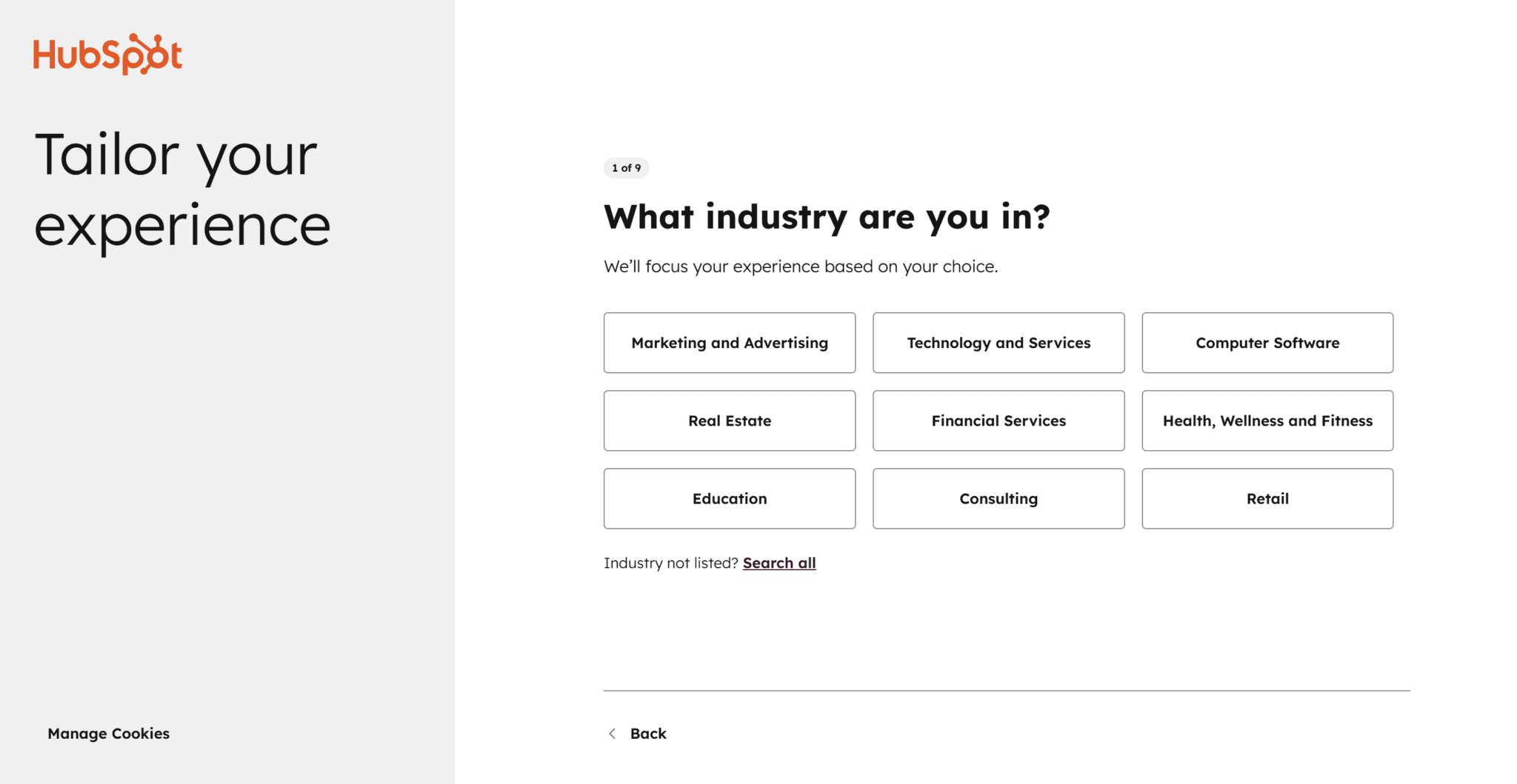 El onboarding de Hubspot empezó bien y fácil