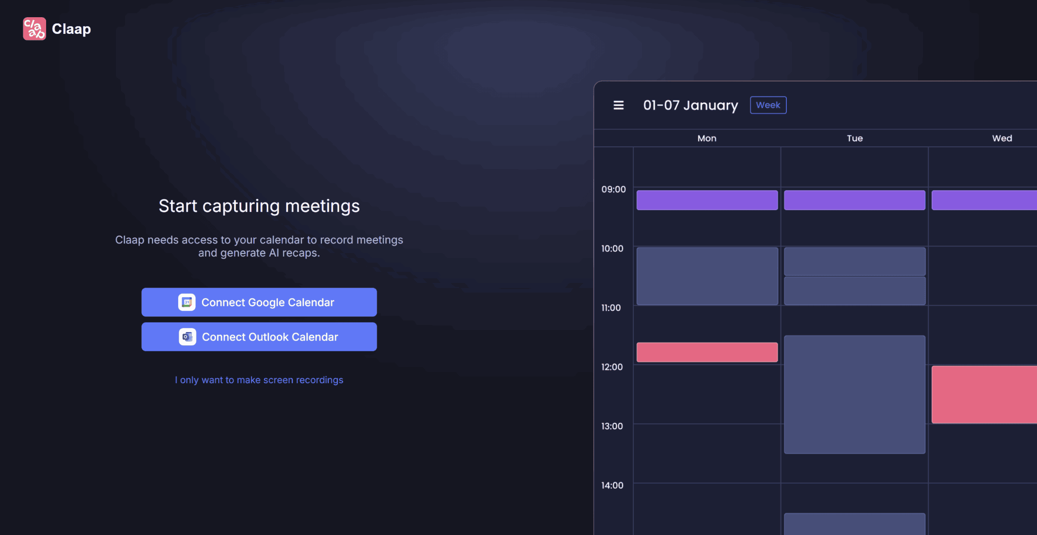 Autorizzazioni di onboarding di Claap