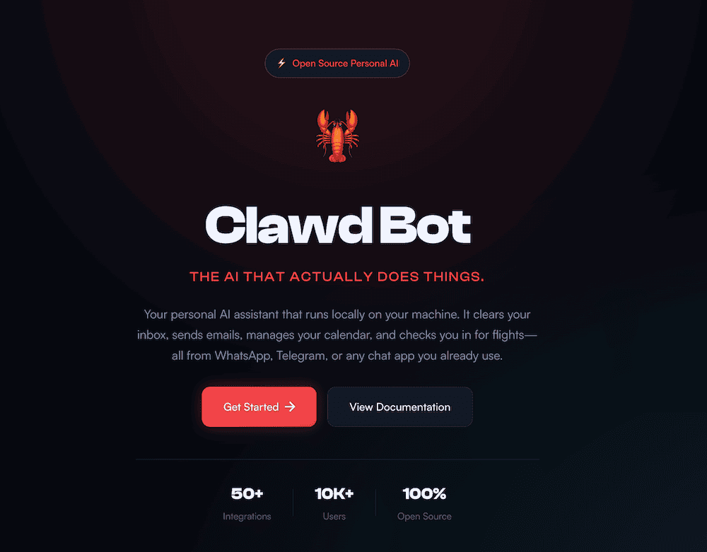 ClawdBot Hero