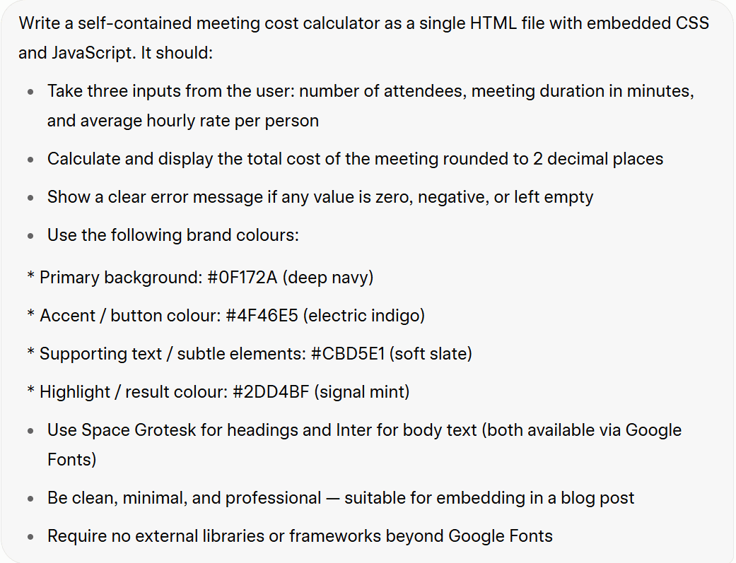 Screenshot of the prompt for the Technical Skills test, specifically a coding challenge given to Grok and ChatGPT.