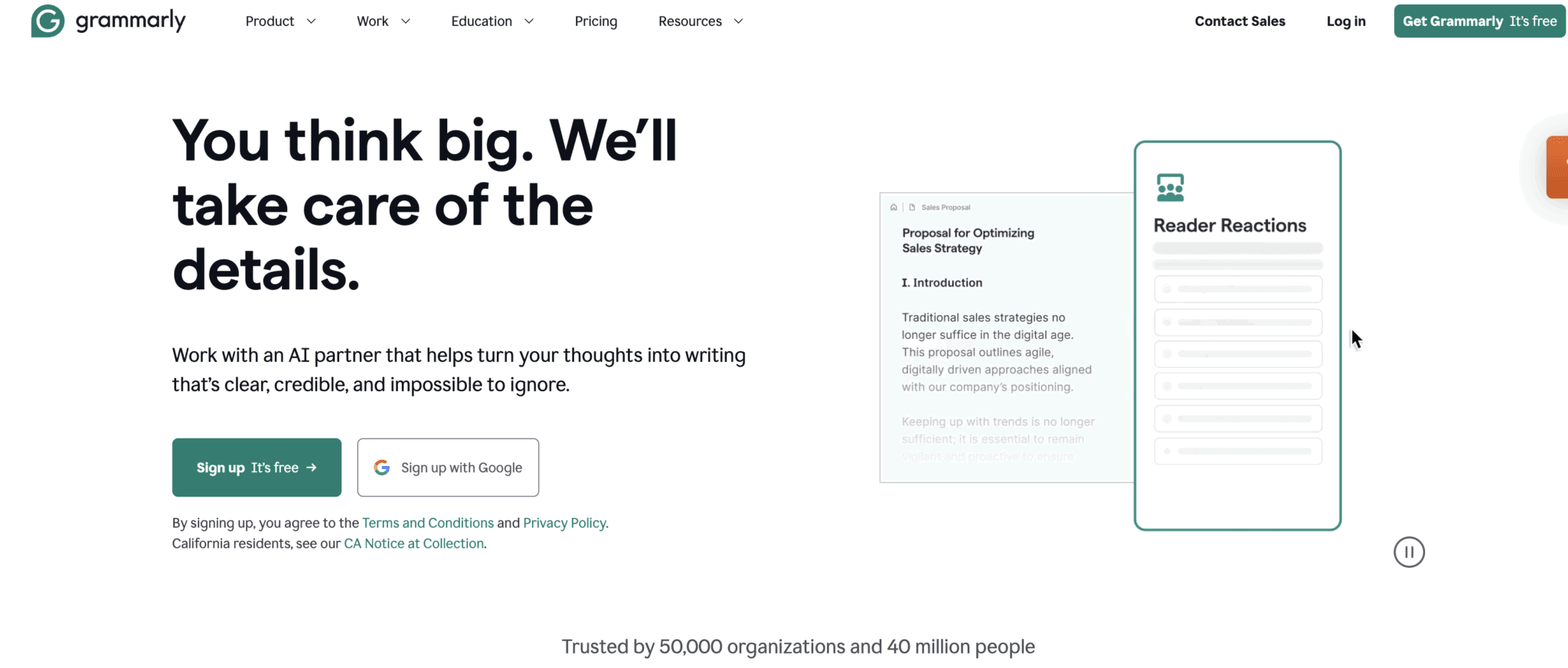 Imagem principal do Grammarly 2026: Ferramenta de produtividade em vendas
