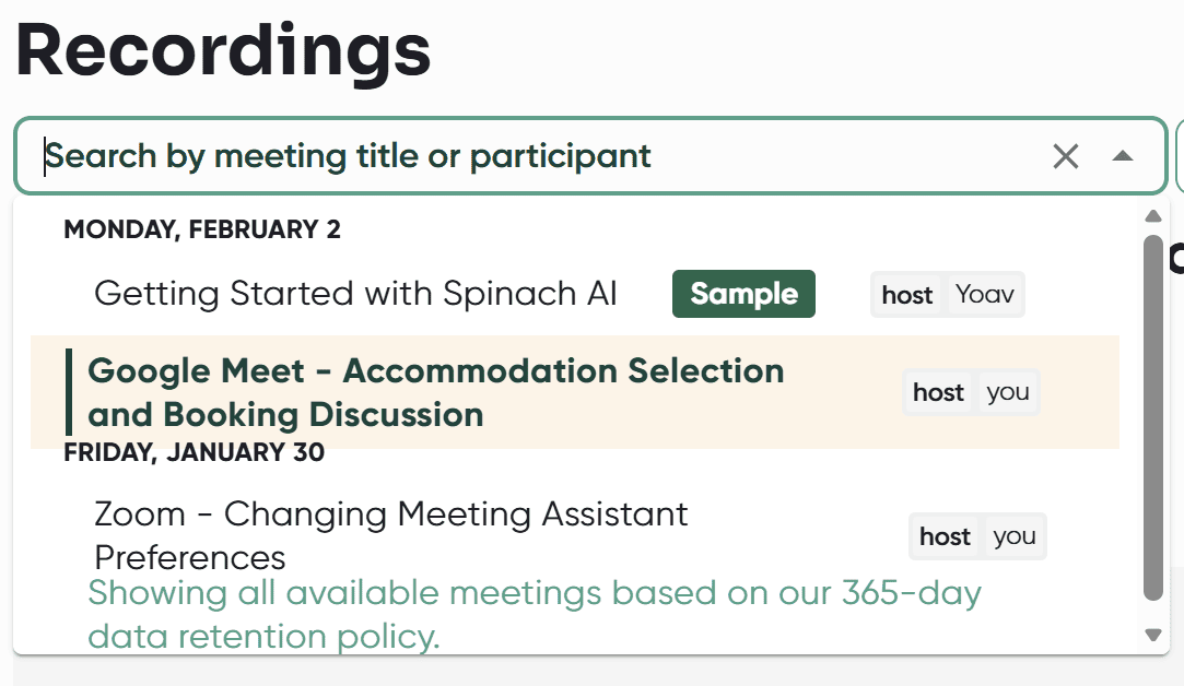 Spinach AI's UX was not the best.