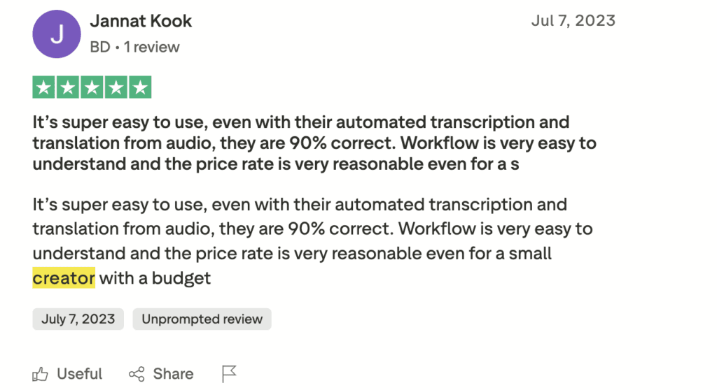 HappyScribe Reviews