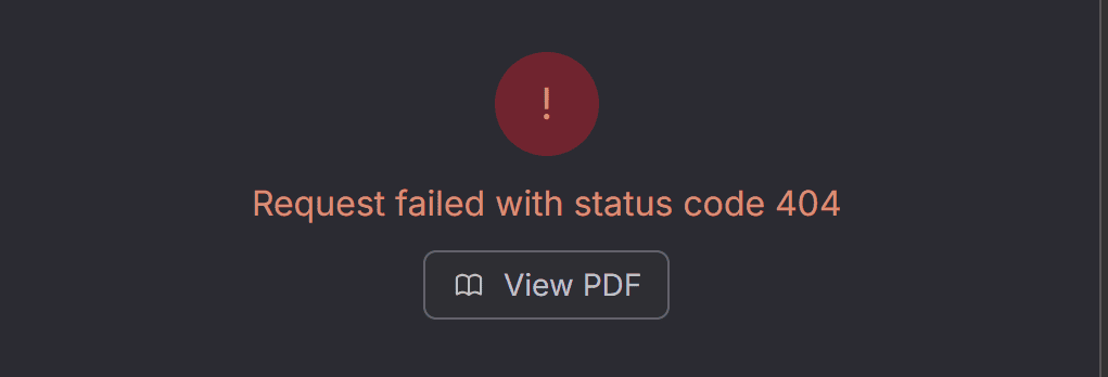 RemNote's PDF uploader failed to upload my PDF.