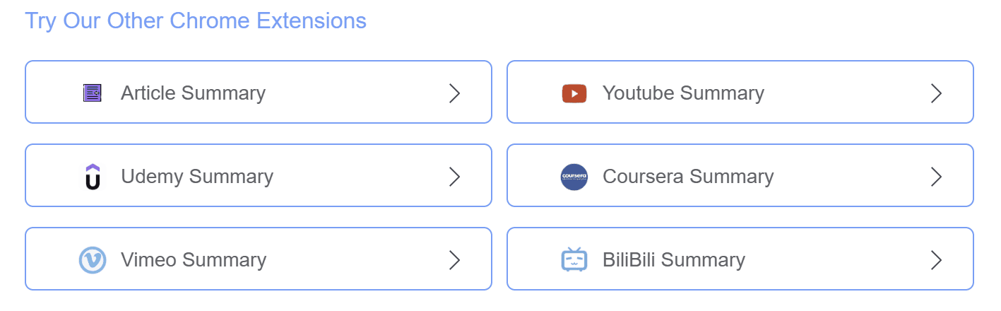 Scopri le diverse estensioni di NoteGPT per Chrome.
