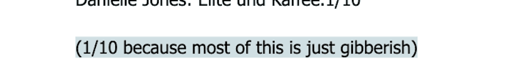 "most of this is gibberish"