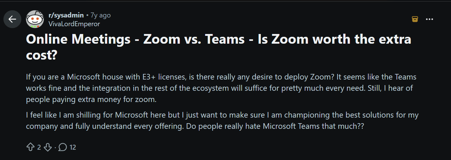 ¿Merece Zoom pagar más por Zoom en comparación con Teams?