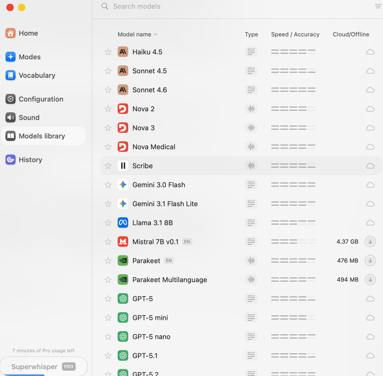 SuperWhisper Offline Cloud Column