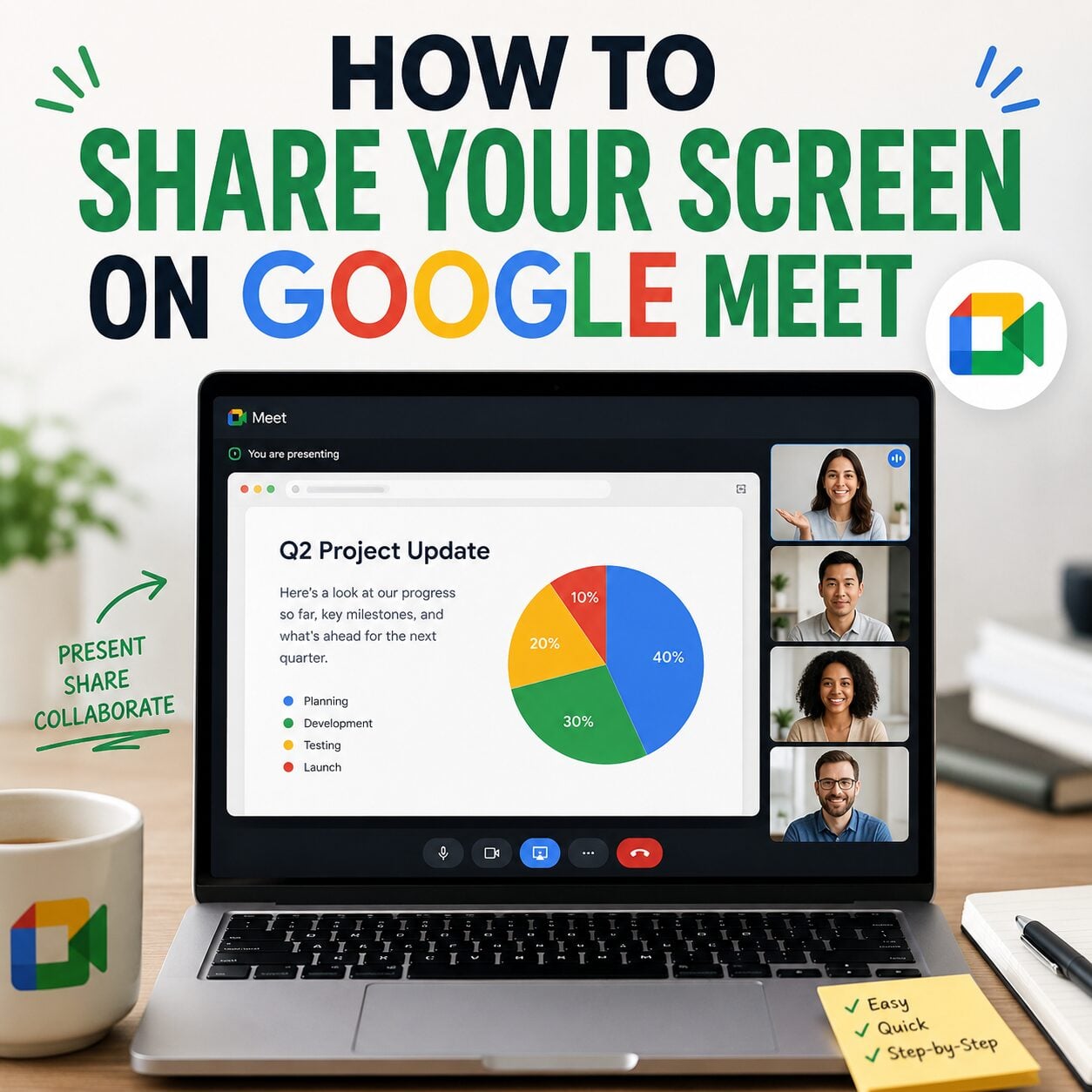 How to share your screen on Google Meet