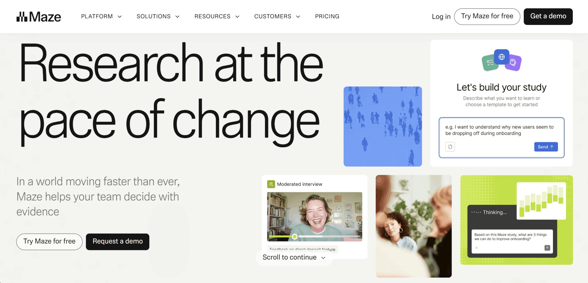 Maze homepage as of August 2026