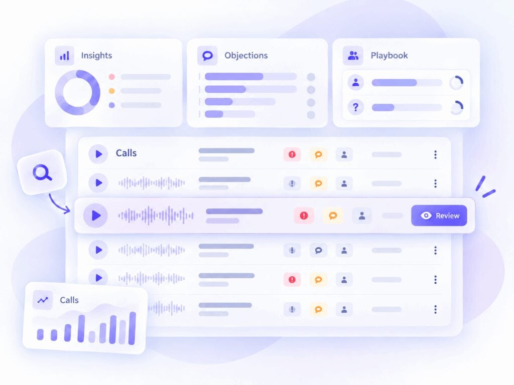 Sales coaching platform call review