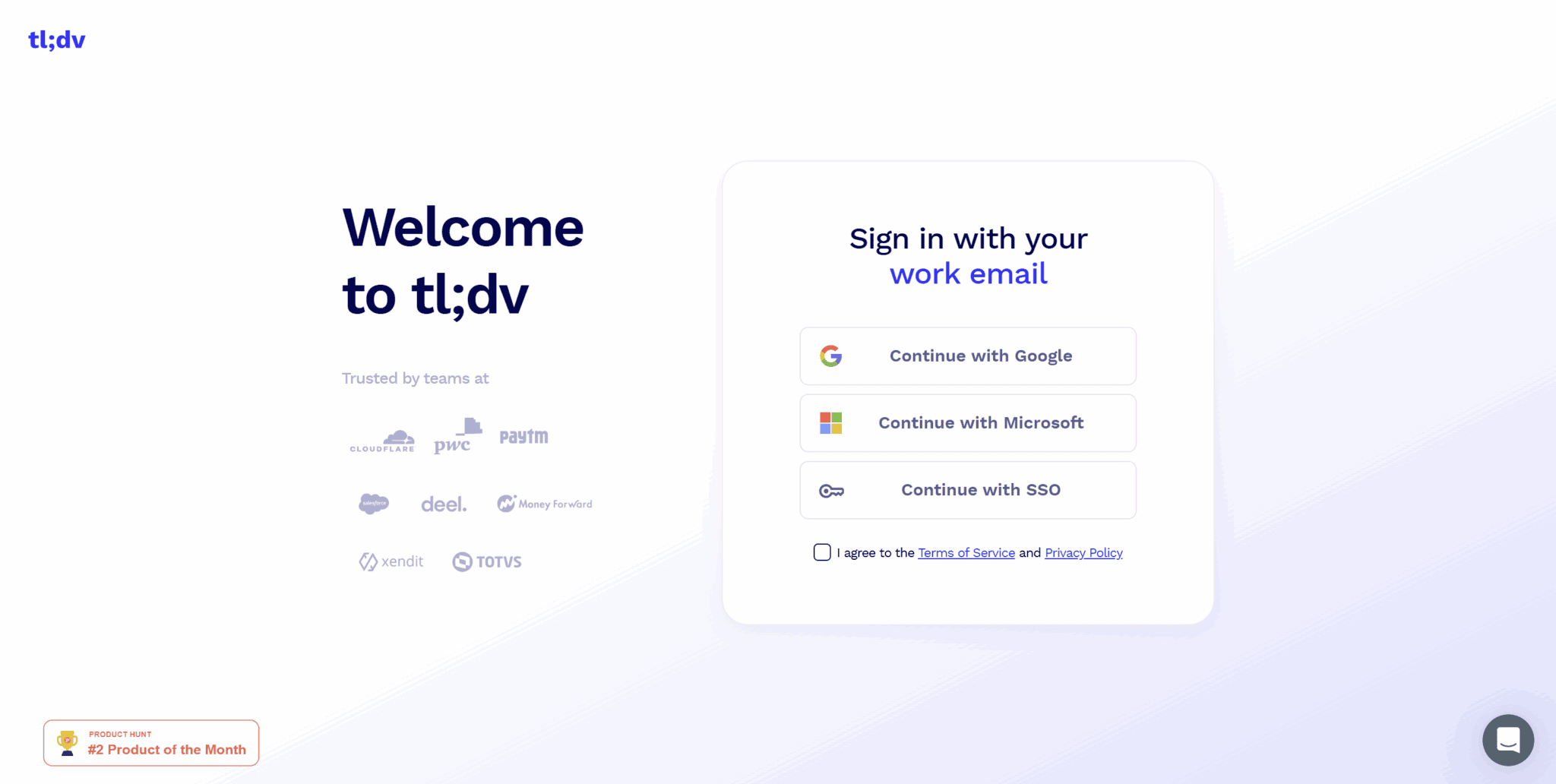 Sign up to tl;dv.